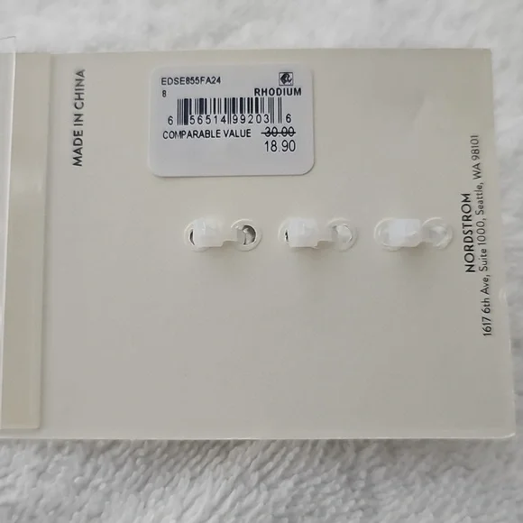 NWT Open Edit Set Of 3 Molten Rhodiun Rings Size 8 Silver - Picture 8 of 12